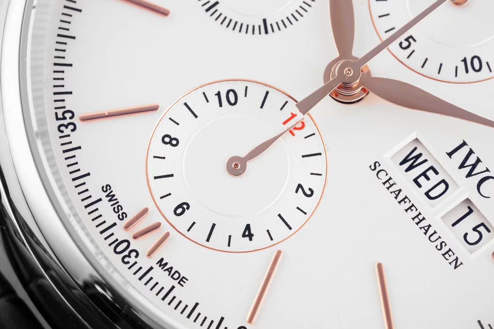 Portofino Chronograph IW391031 Edition “150 Years” White Dial in Steel