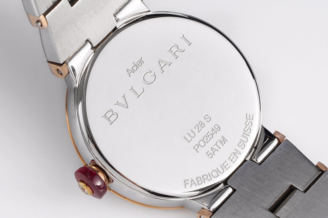 Lvcea Black Dial in Rose Gold/Steel with D1am0nd Bezel